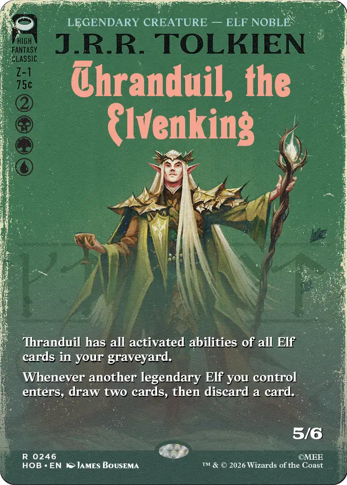 Thranduil, the Elvenking (Borderless) [The Hobbit] Magic: The Gathering