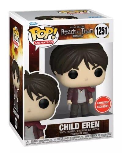 Funko Pop Attack on Titan Child Eren GameStop Exclusive 1251 Vinyl Figure FUNKO