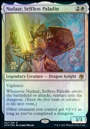 Nadaar, Selfless Paladin [Dungeons & Dragons: Adventures in the Forgotten Realms Prerelease Promos] Magic: The Gathering