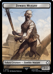 Treasure (0019) // Zombie Mutant Double-Sided Token [Fallout Tokens] Magic: The Gathering