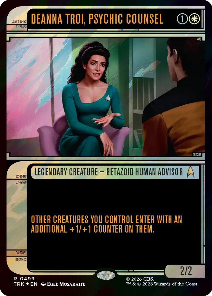 Deanna Troi, Psychic Counsel (Showcase) (Surge Foil) [Star Trek] Magic: The Gathering