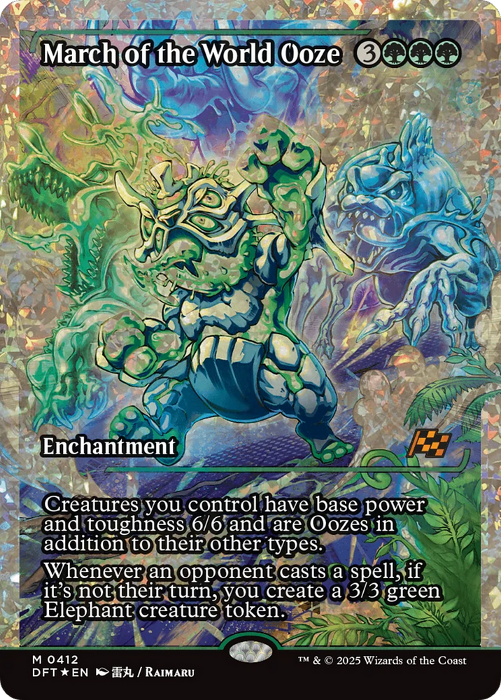 March of the World Ooze (Showcase) (Fracture Foil) [Aetherdrift] Magic: The Gathering