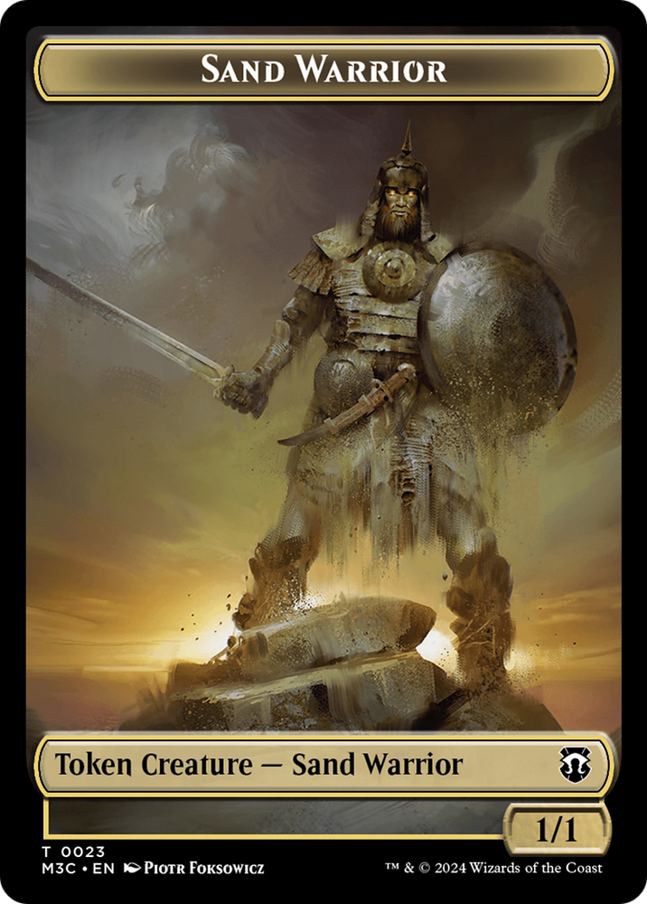 Marit Lage // Sand Warrior Double-Sided Token [Modern Horizons 3 Commander Tokens] Magic: The Gathering