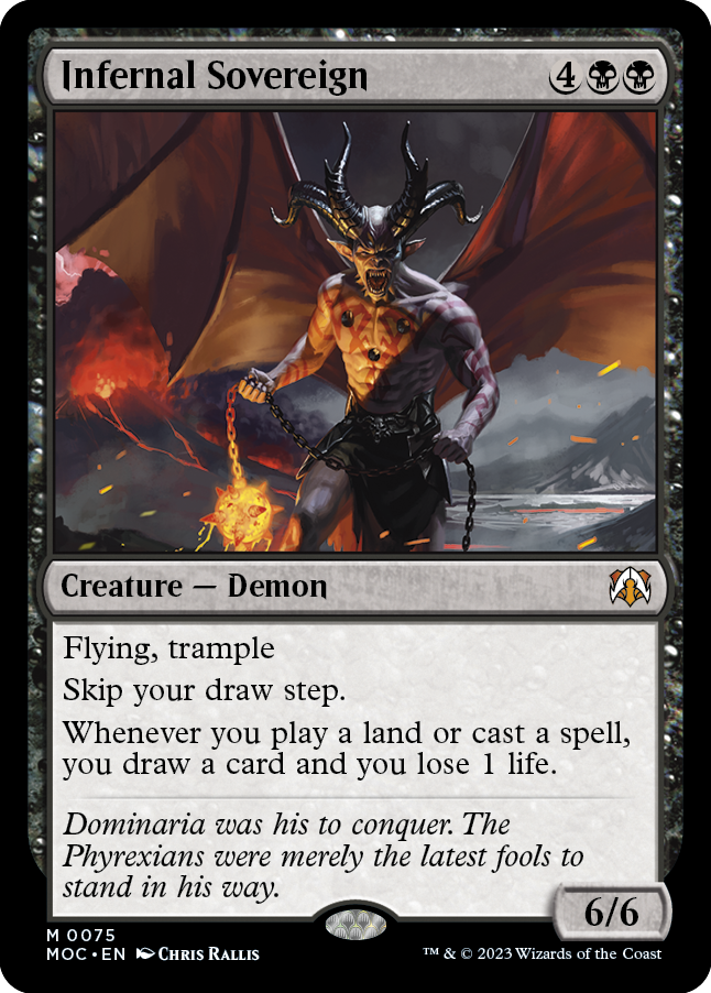 Infernal Sovereign [March of the Machine Commander] Magic: The Gathering