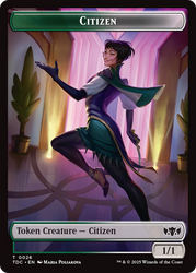 Eldrazi // Citizen Double-Sided Token [Tarkir: Dragonstorm Commander Tokens] Magic: The Gathering