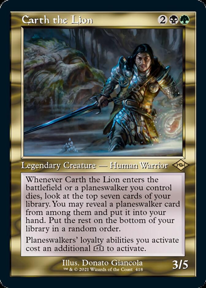 Carth the Lion (Retro Foil Etched) [Modern Horizons 2] Magic: The Gathering