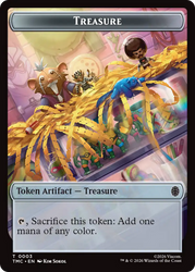 Treasure // Ninja Double-Sided Token [Teenage Mutant Ninja Turtles Commander Tokens] Magic: The Gathering