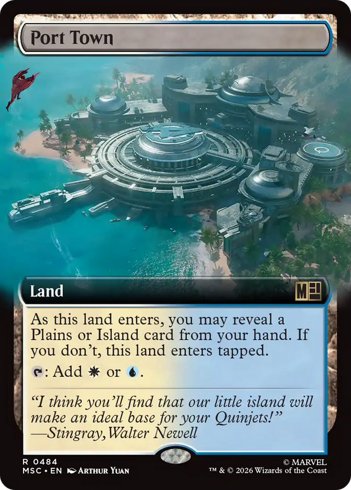 Port Town (Extended Art) [Marvel Super Heroes Commander] Magic: The Gathering