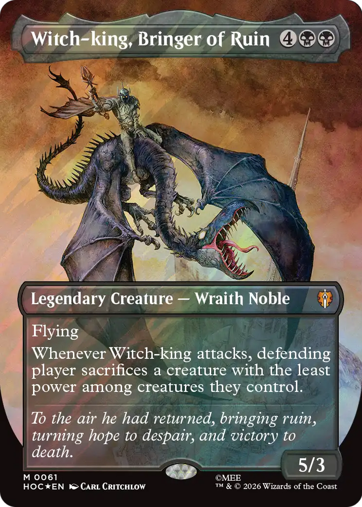 Witch-king, Bringer of Ruin (Borderless) (Surge Foil) [The Hobbit] Magic: The Gathering