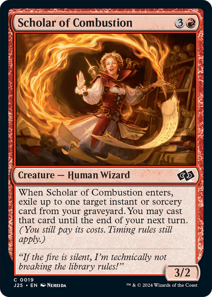 Scholar of Combustion [Foundations Jumpstart] Magic: The Gathering