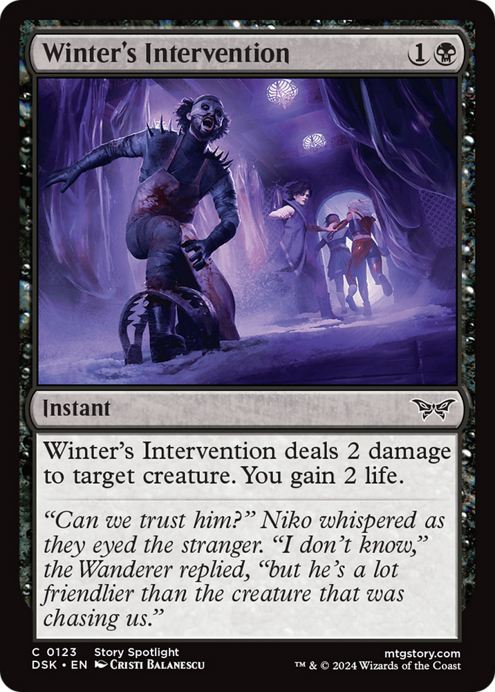 Winter's Intervention [Duskmourn: House of Horror] Magic: The Gathering