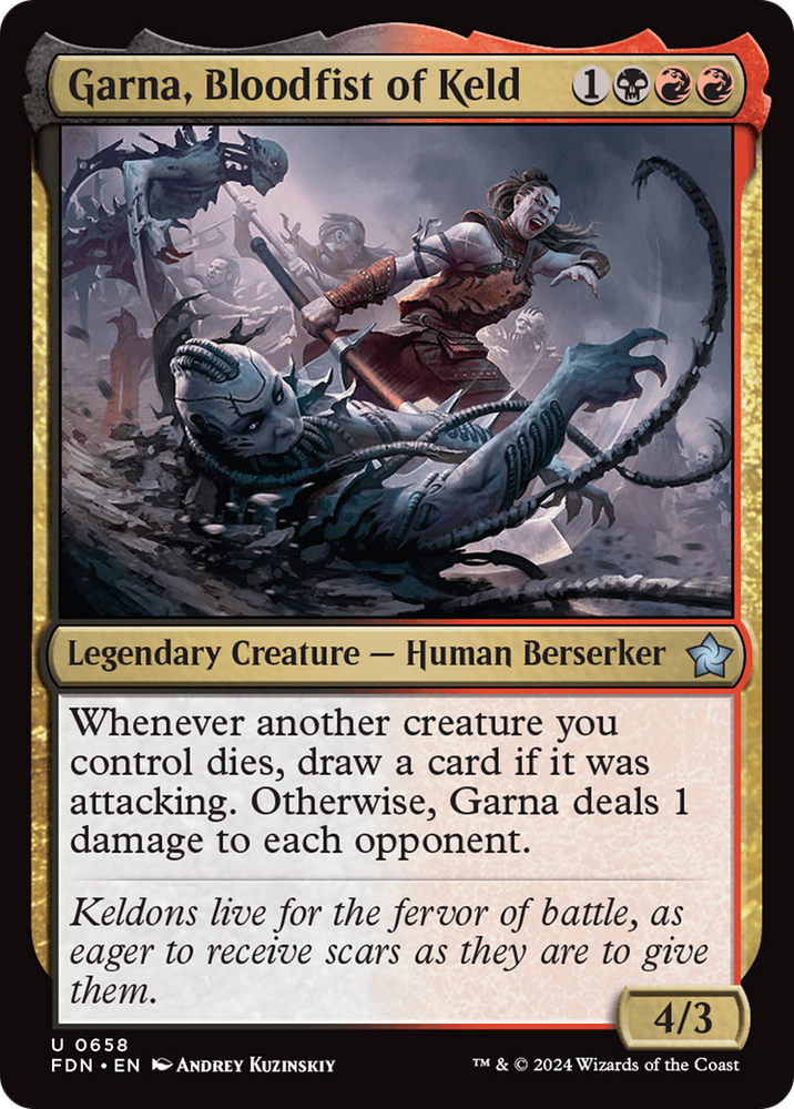 Garna, Bloodfist of Keld [Foundations] Magic: The Gathering