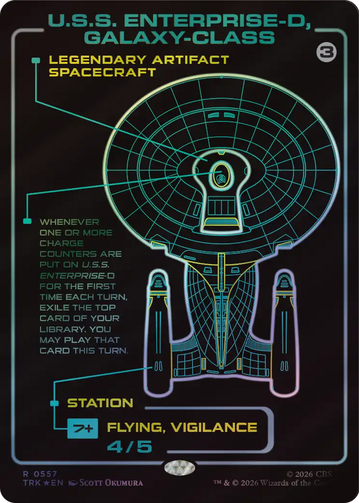 U.S.S. Enterprise-D, Galaxy-Class (Surge Foil) [Star Trek] Magic: The Gathering