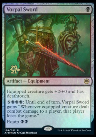 Vorpal Sword [Dungeons & Dragons: Adventures in the Forgotten Realms Prerelease Promos] Magic: The Gathering