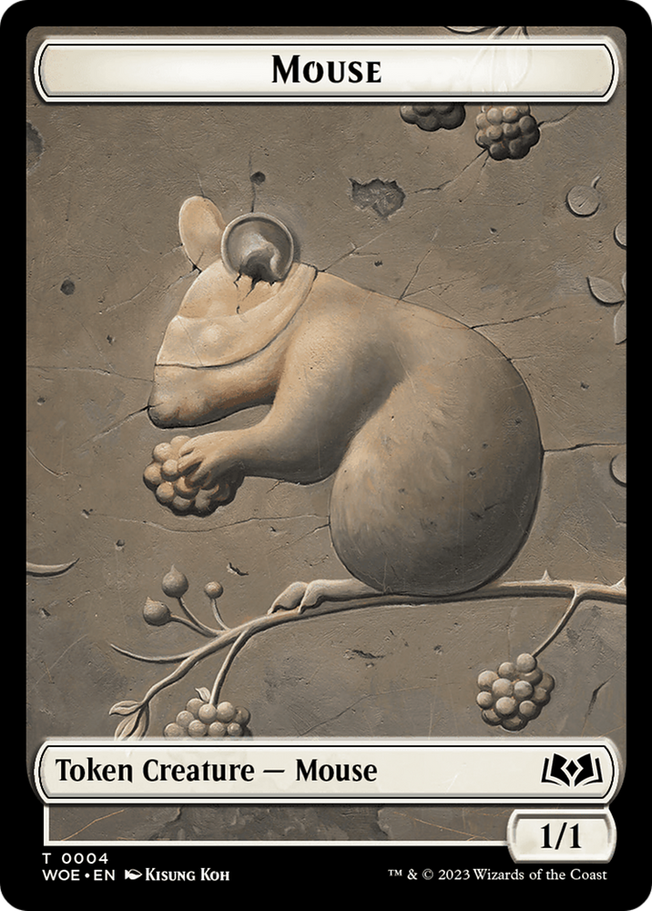 Mouse // Food (0012) Double-Sided Token [Wilds of Eldraine Tokens] Magic: The Gathering