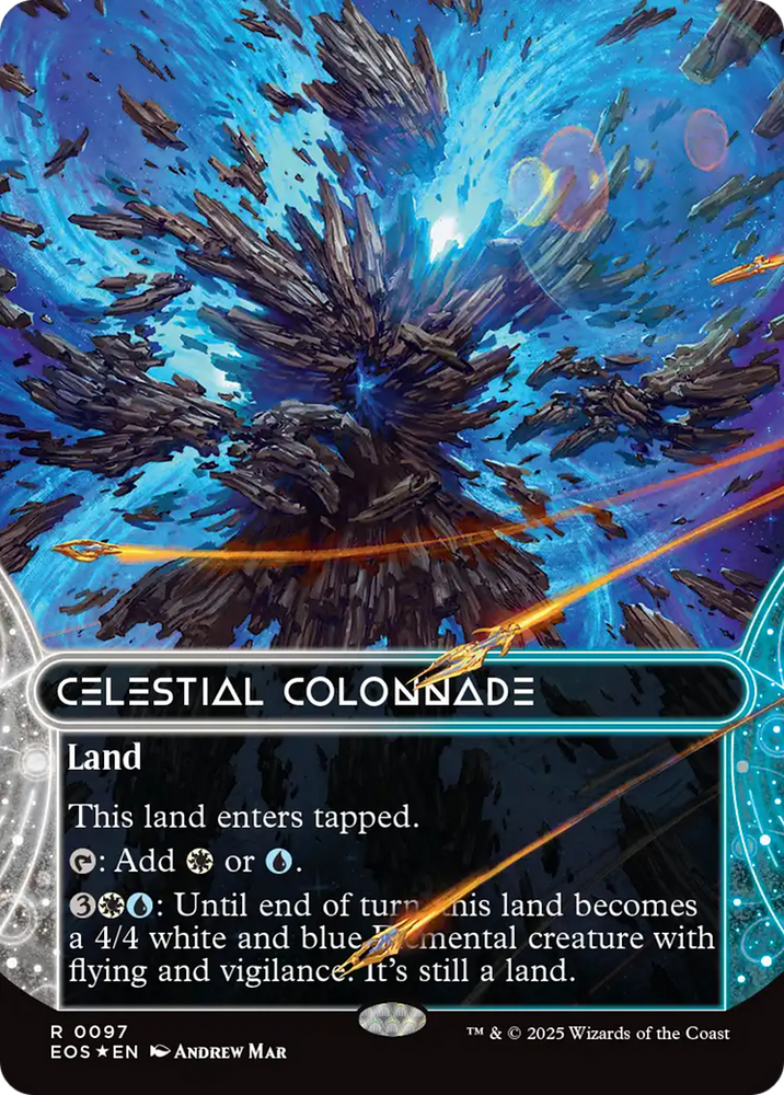 Celestial Colonnade (0097) (Borderless) (Galaxy Foil) [Edge of Eternities: Stellar Sights] Magic: The Gathering