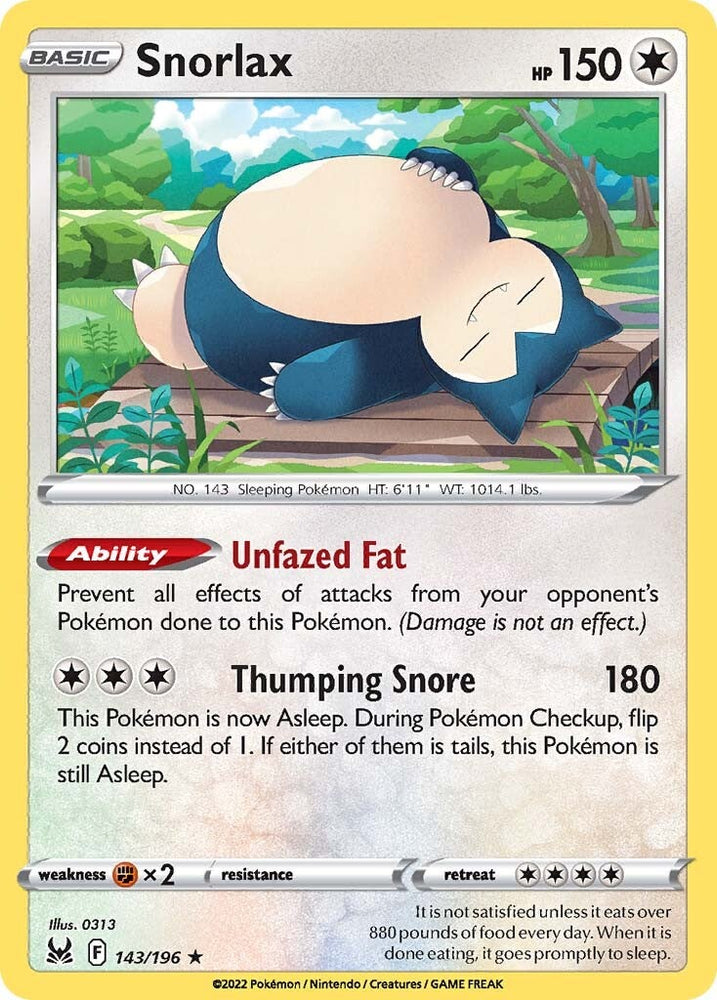 Snorlax (143/196) [Sword & Shield: Lost Origin] Pokémon