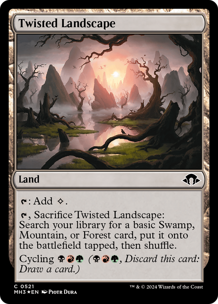 Twisted Landscape (Ripple Foil) [Modern Horizons 3] Magic: The Gathering