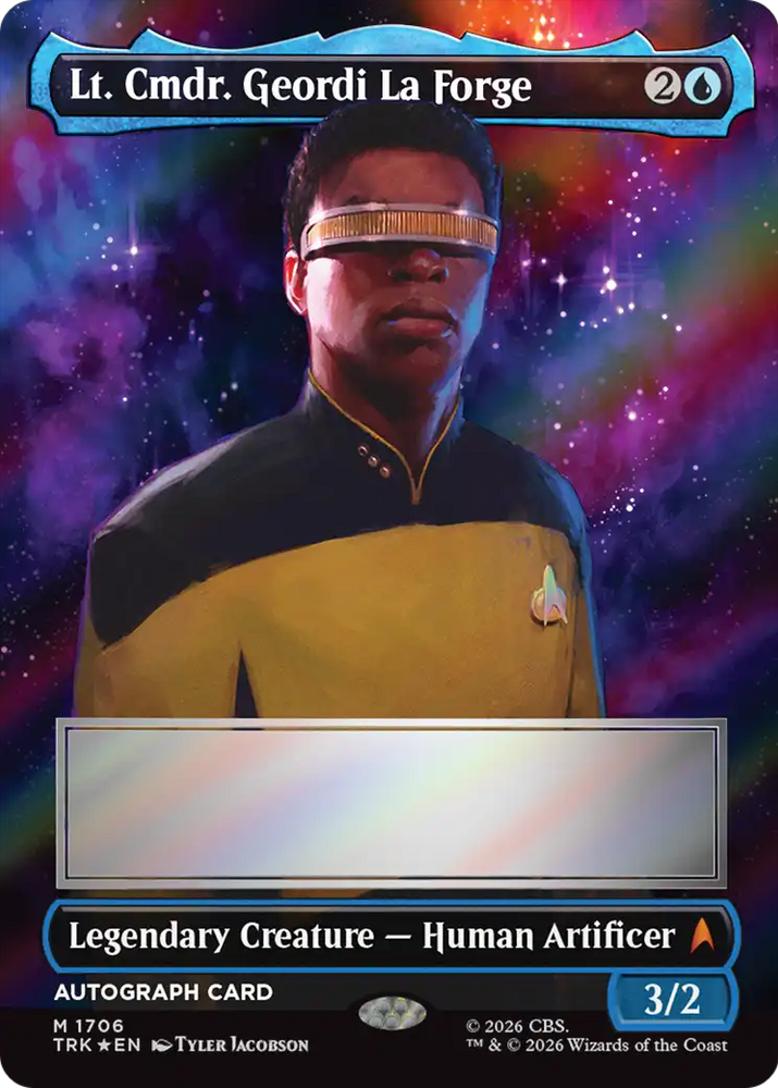 Lt. Cmdr. Geordi La Forge (Borderless) (Signed) [Star Trek] Magic: The Gathering
