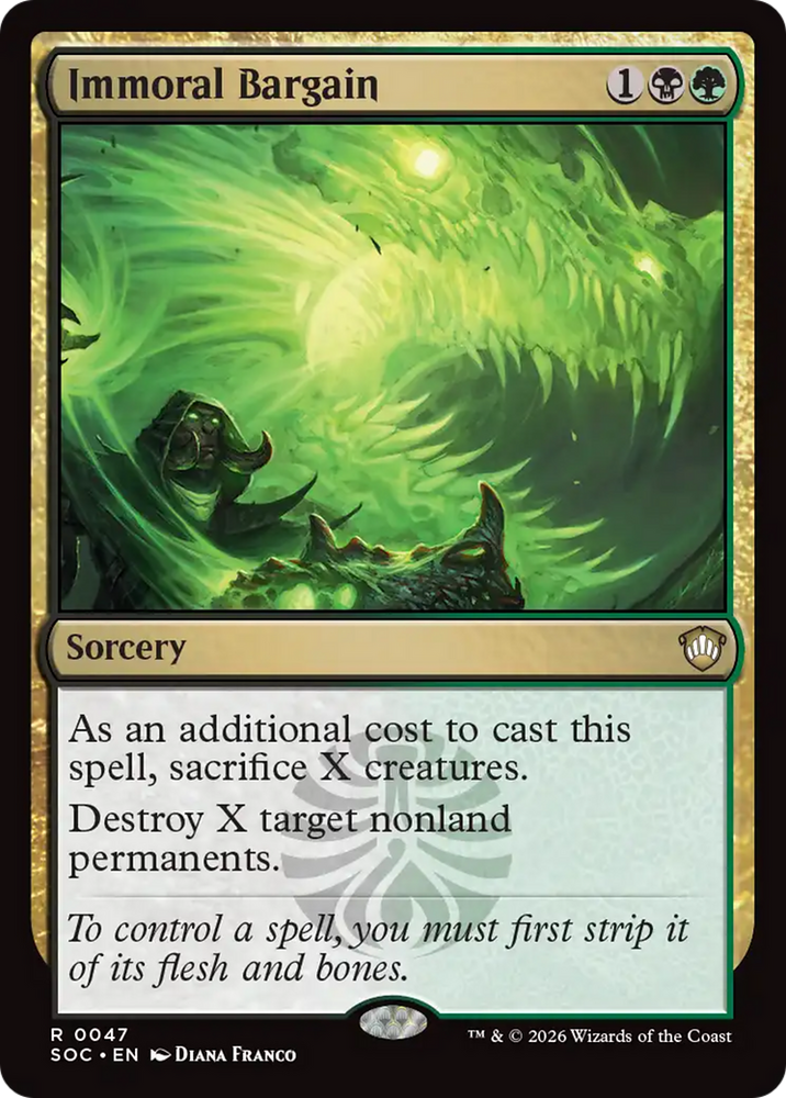 Immoral Bargain [Secrets of Strixhaven Commander] Magic: The Gathering