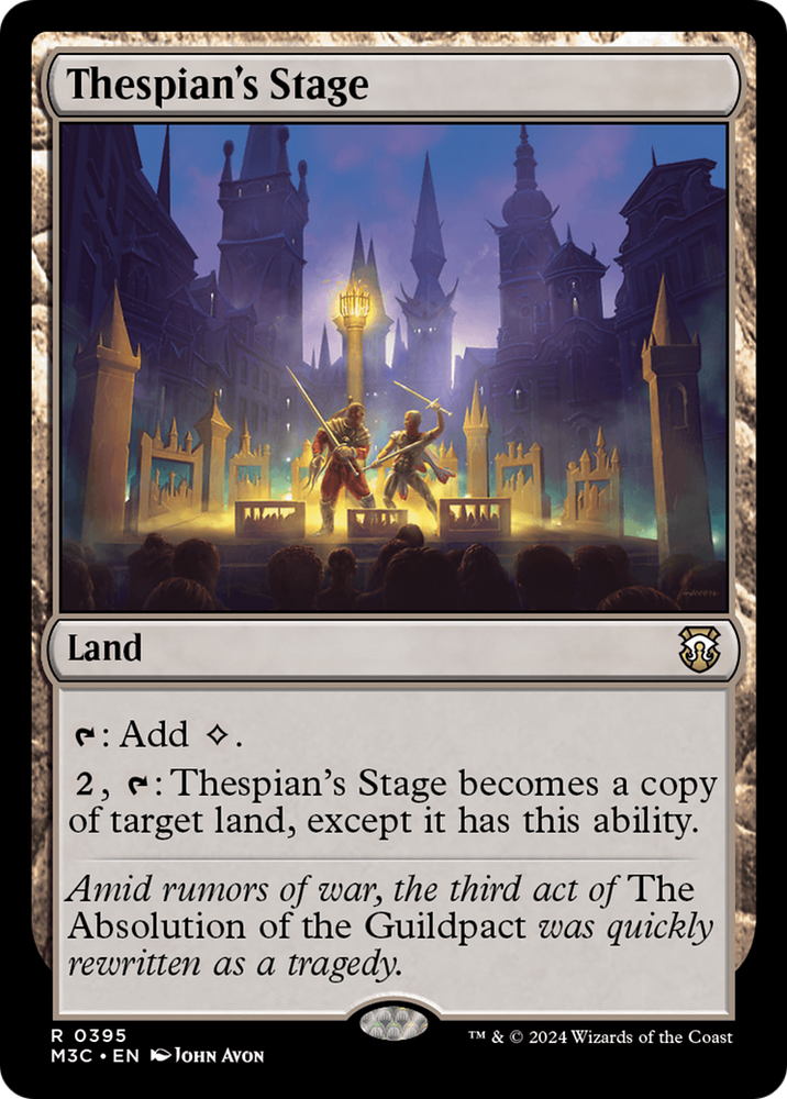 Thespian's Stage (Ripple Foil) [Modern Horizons 3 Commander] Magic: The Gathering