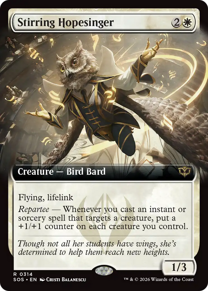 Stirring Hopesinger (Extended Art) [Secrets of Strixhaven] Magic: The Gathering