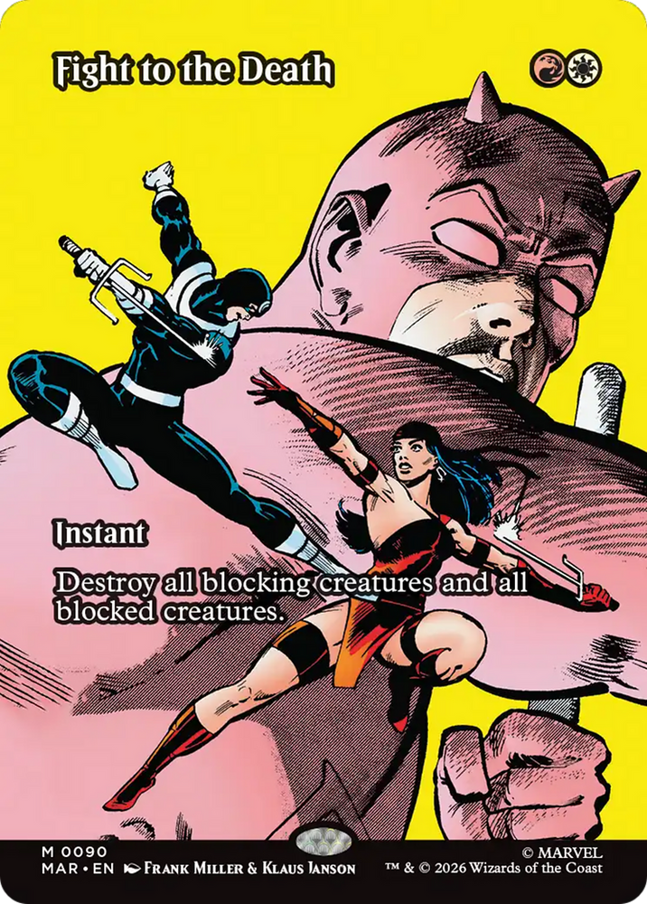 Fight to the Death (Borderless) [Marvel Universe: Eternal-Legal] Magic: The Gathering