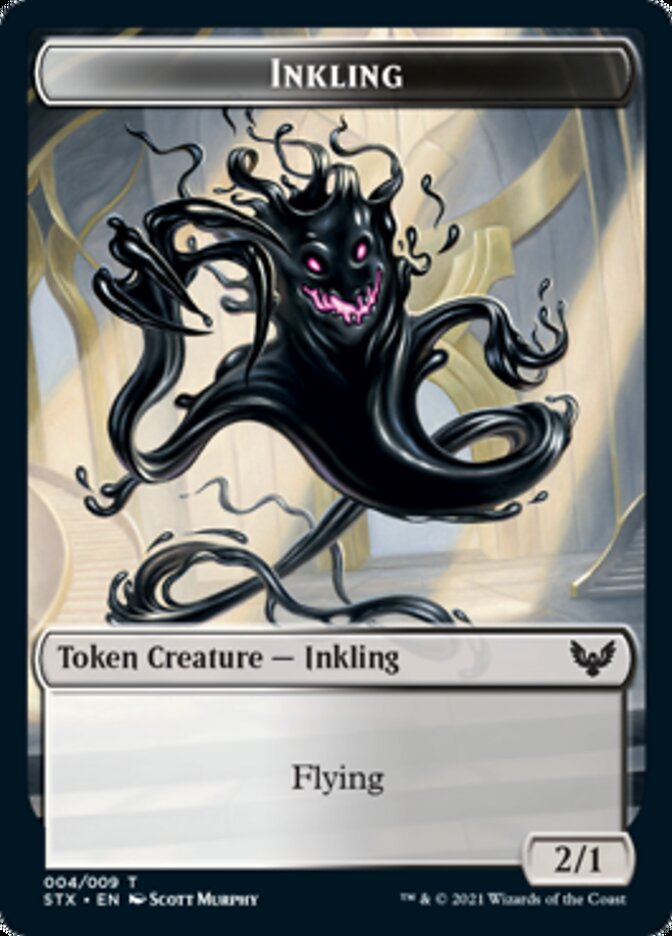 Inkling // Treasure Double-Sided Token [Strixhaven: School of Mages Tokens] Magic: The Gathering