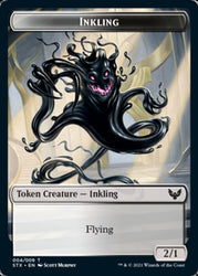 Inkling // Treasure Double-Sided Token [Strixhaven: School of Mages Tokens] Magic: The Gathering