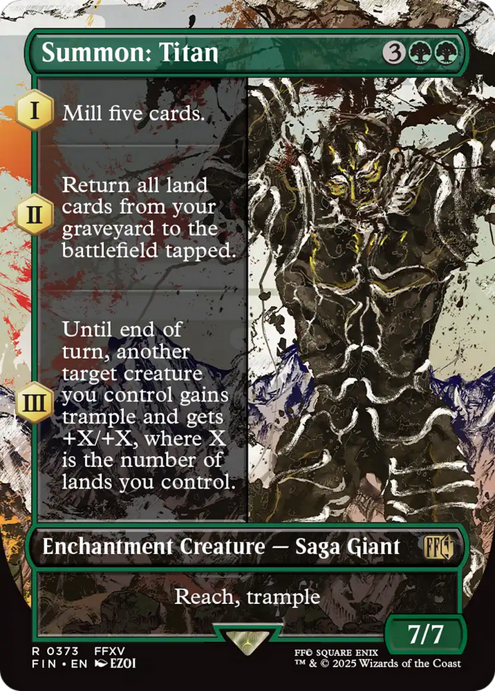 Summon: Titan (Borderless) [FINAL FANTASY] Magic: The Gathering