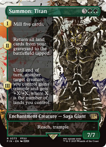 Summon: Titan (Borderless) [FINAL FANTASY] Magic: The Gathering