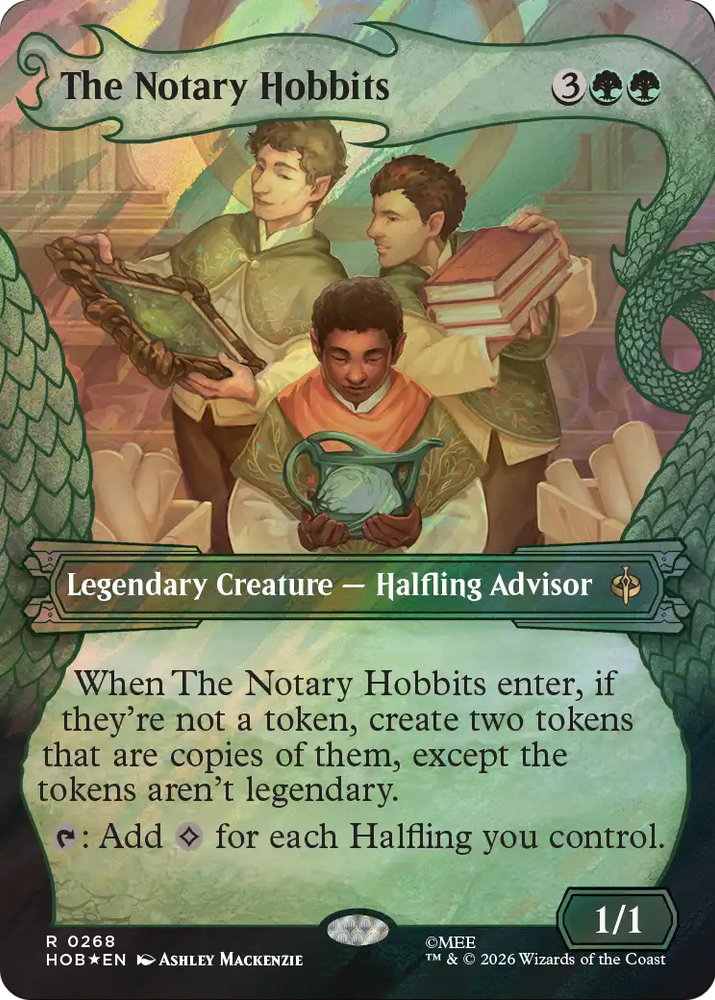 The Notary Hobbits (Showcase) (Surge Foil) [The Hobbit] Magic: The Gathering