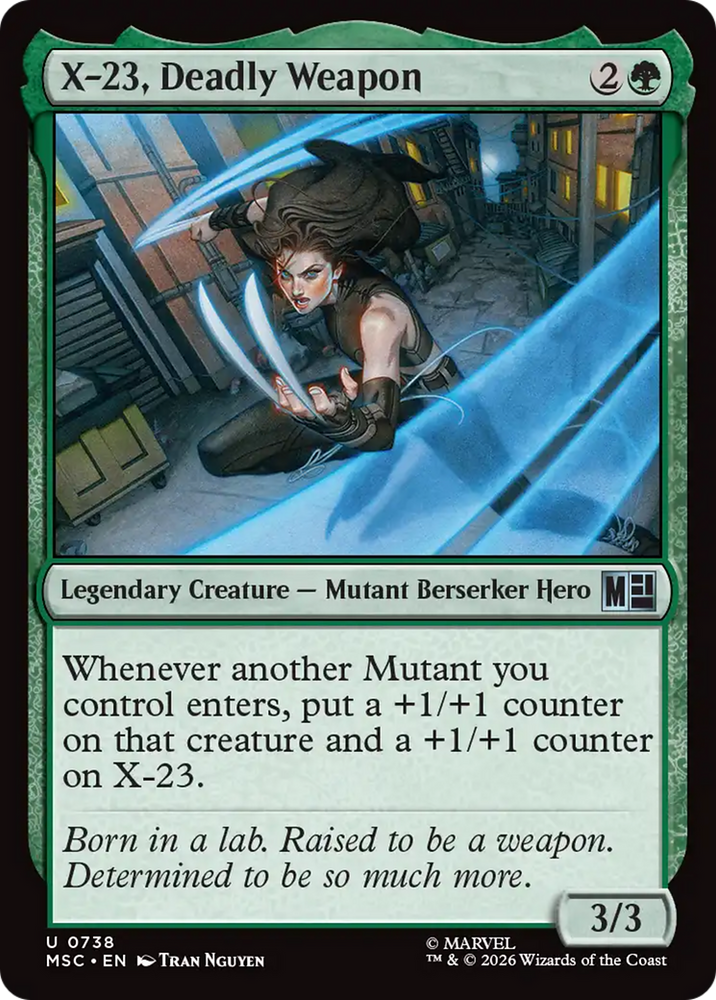 X-23, Deadly Weapon [Marvel Super Heroes Commander] Magic: The Gathering
