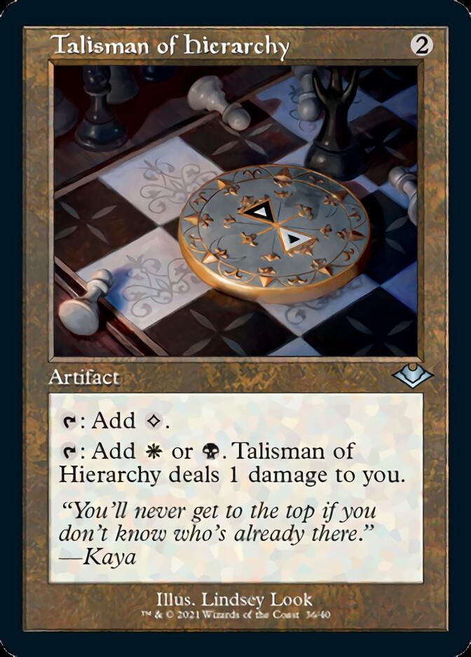Talisman of Hierarchy (Retro) [Modern Horizons] Magic: The Gathering