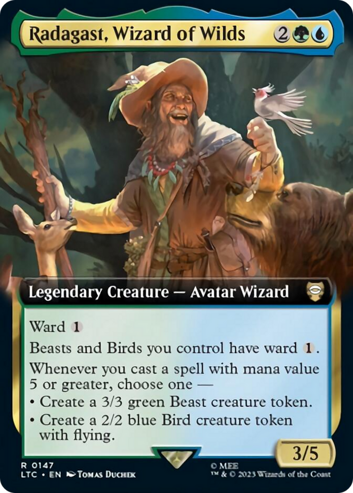 Radagast, Wizard of Wilds (Extended Art) [The Lord of the Rings: Tales of Middle-Earth Commander] Magic: The Gathering