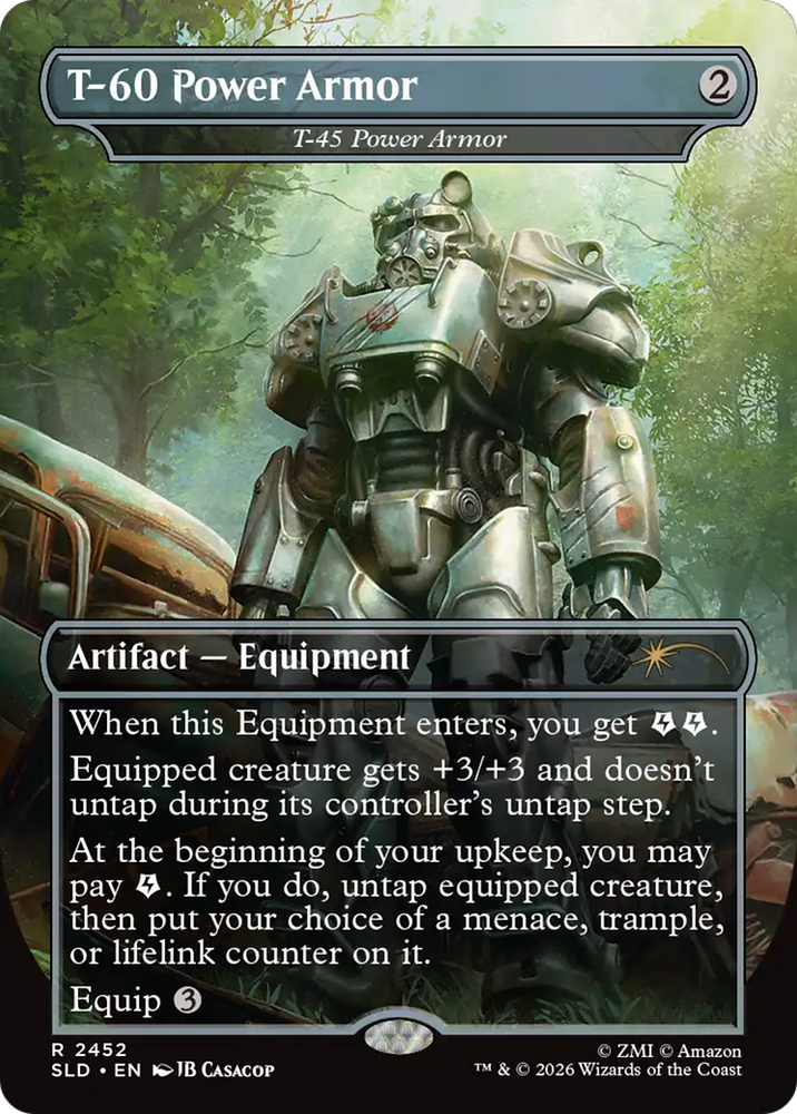 T-60 Power Armor - T-45 Power Armor [Secret Lair Drop Series] Magic: The Gathering