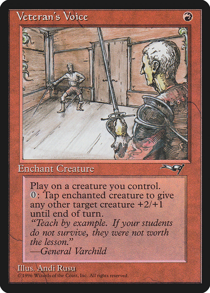 Veteran's Voice (Double Doors) [Alliances] Magic: The Gathering