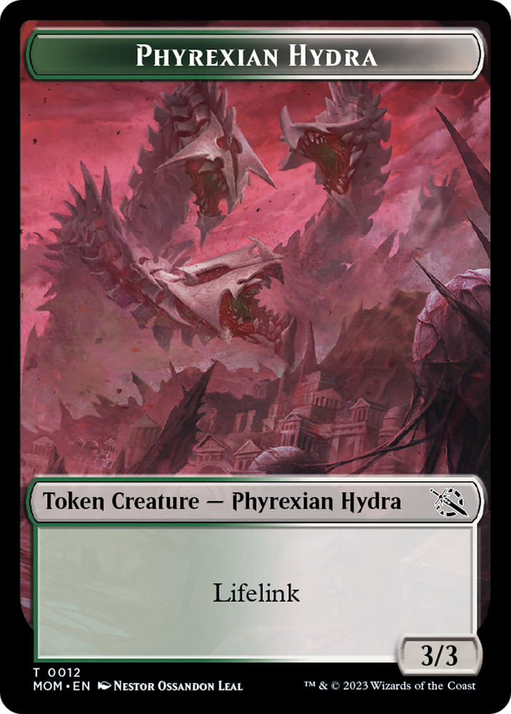 Elemental (2) // Phyrexian Hydra (12) Double-Sided Token [March of the Machine Tokens] Magic: The Gathering