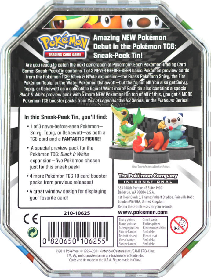 Black & White - Sneak-Peek Tin (Oshawott) Pokémon