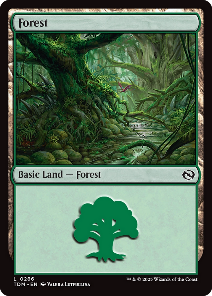 Forest (0286) [Tarkir: Dragonstorm] Magic: The Gathering