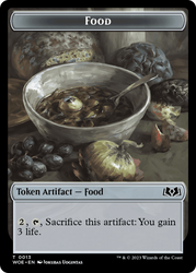Human // Food (0013) Double-Sided Token [Wilds of Eldraine Tokens] Magic: The Gathering