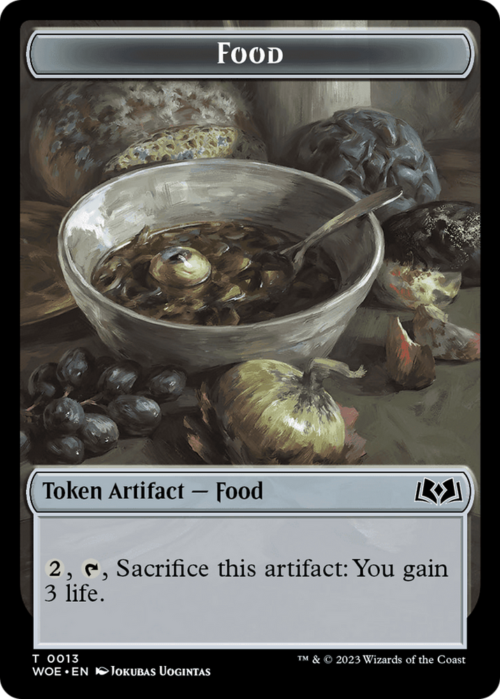 Bird // Food (0013) Double-Sided Token [Wilds of Eldraine Tokens] Magic: The Gathering