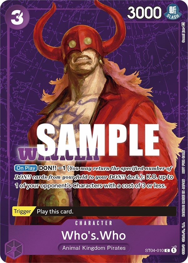 Who's.Who (Tournament Pack Vol. 3) [Winner] [One Piece Promotion Cards] Bandai