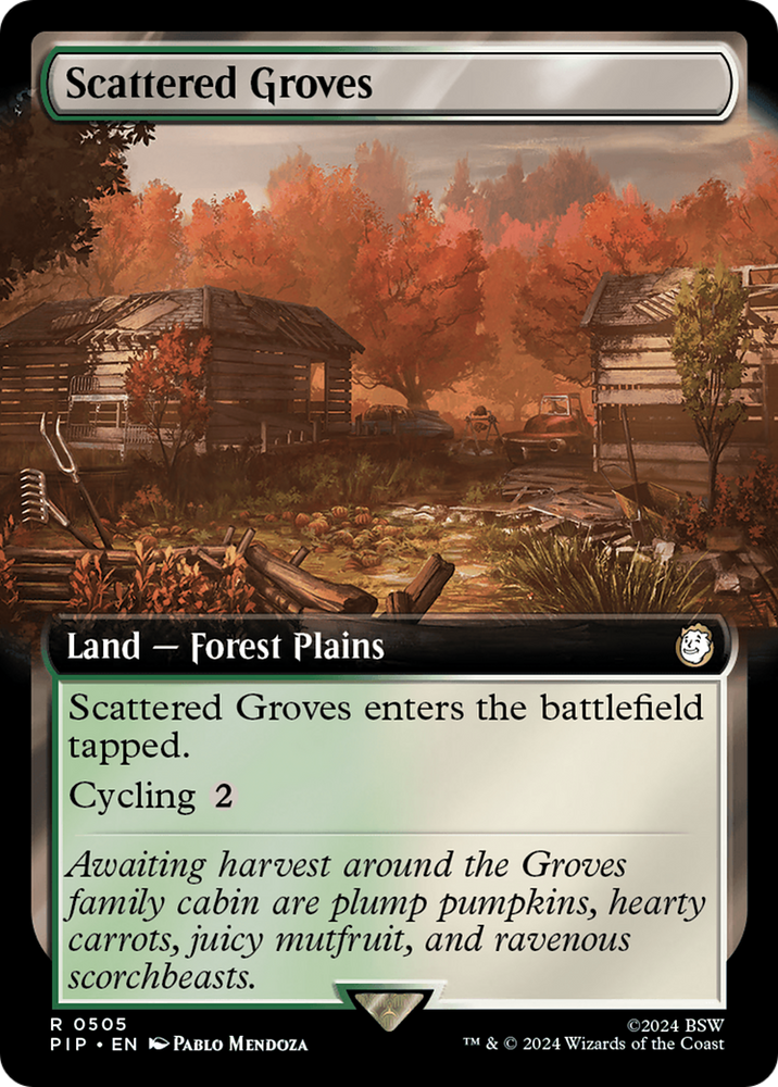 Scattered Groves (Extended Art) [Fallout] Magic: The Gathering