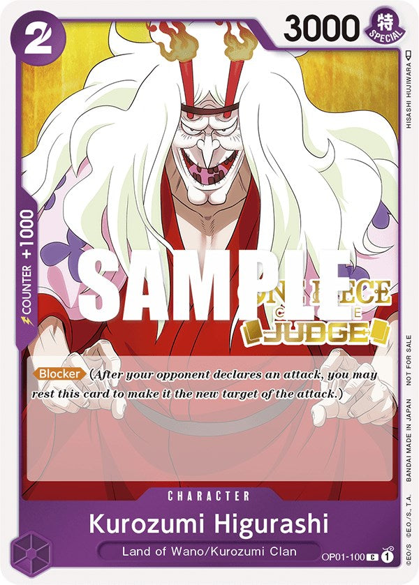 Kurozumi Higurashi (Judge) [One Piece Promotion Cards] Bandai
