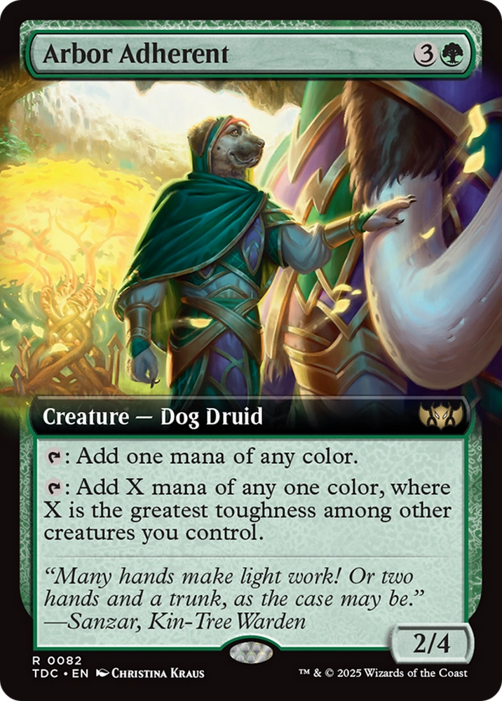 Arbor Adherent (Extended Art) [Tarkir: Dragonstorm Commander] Magic: The Gathering