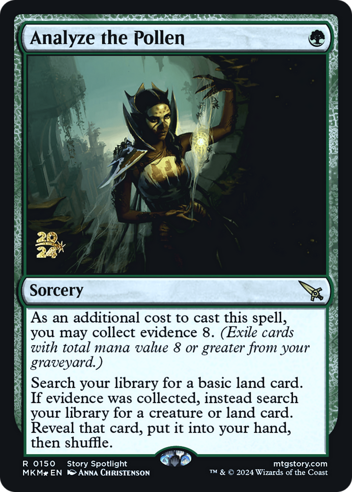 Analyze the Pollen [Murders at Karlov Manor Prerelease Promos] Magic: The Gathering