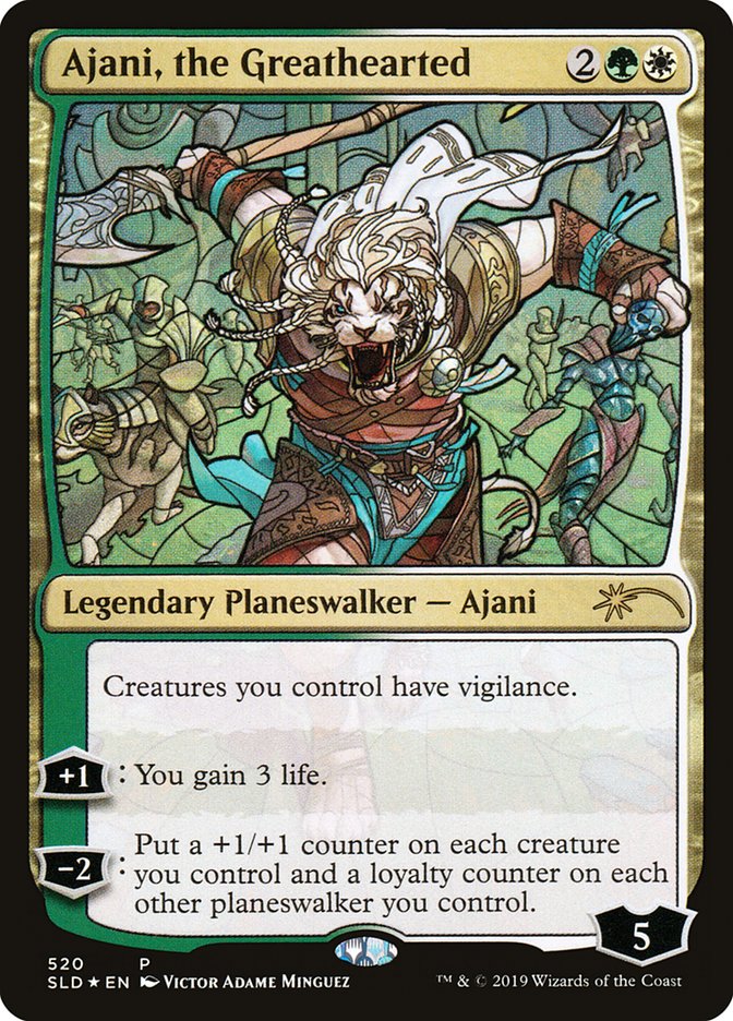 Ajani, the Greathearted (Stained Glass) [Secret Lair Drop Promos] Magic: The Gathering