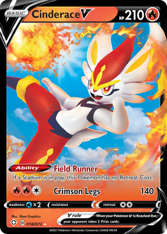 Cinderace V (018/072) [Sword & Shield: Shining Fates] Pokémon