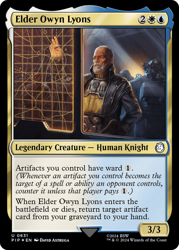 Elder Owyn Lyons (Surge Foil) [Fallout] Magic: The Gathering